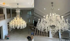 Cách Treo Đèn Chùm Thông Tầng: Khảo Sát, Thả Dây, Căn Chỉnh